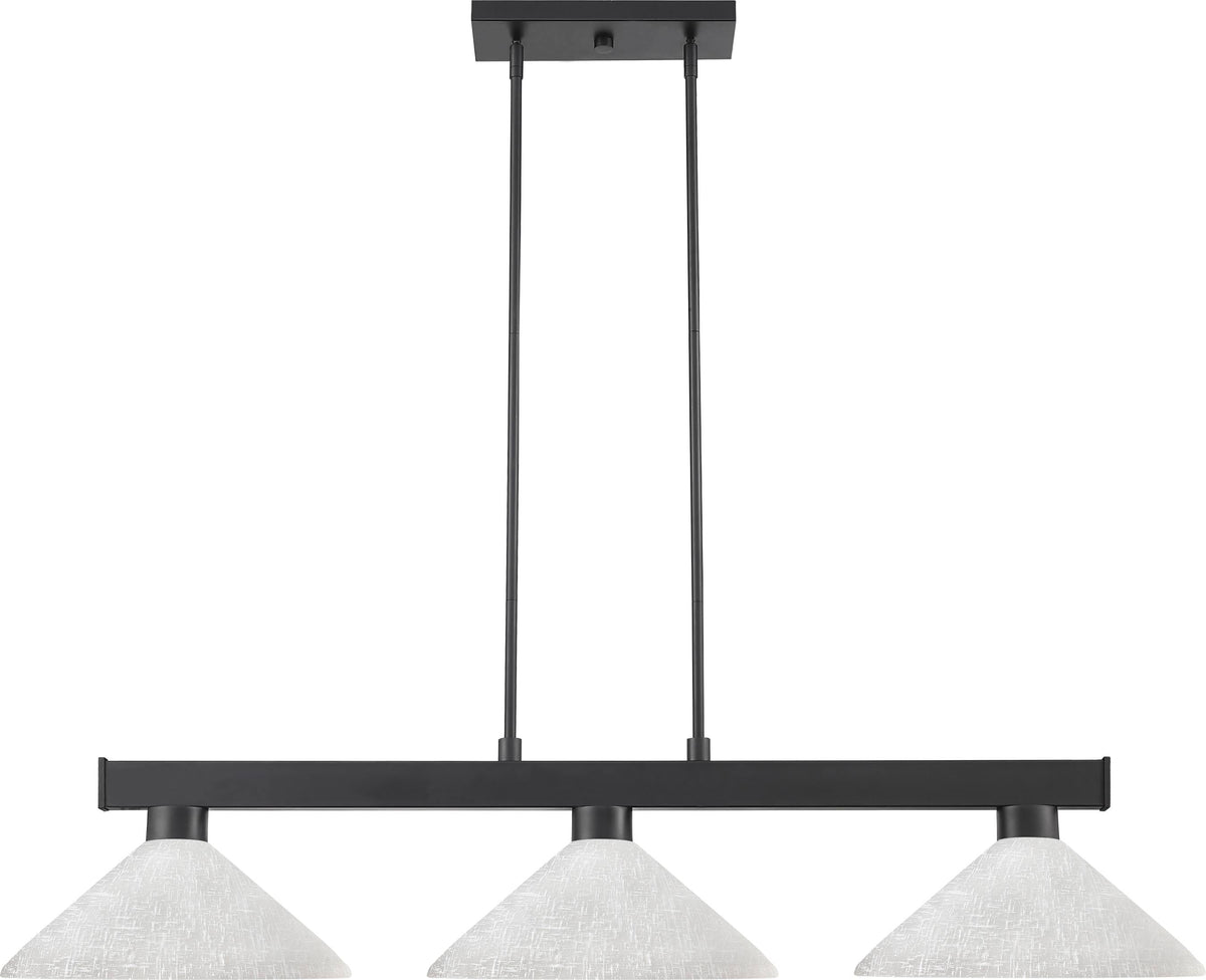 Matte Black 3 Light Billiard Light Q9663