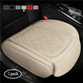 2Piecs PU Leather Car Seat Cover Protector with Footrest (Red) K57213