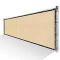 Beige Privacy Fence Screen Mesh with Reinforced Grommets W2970