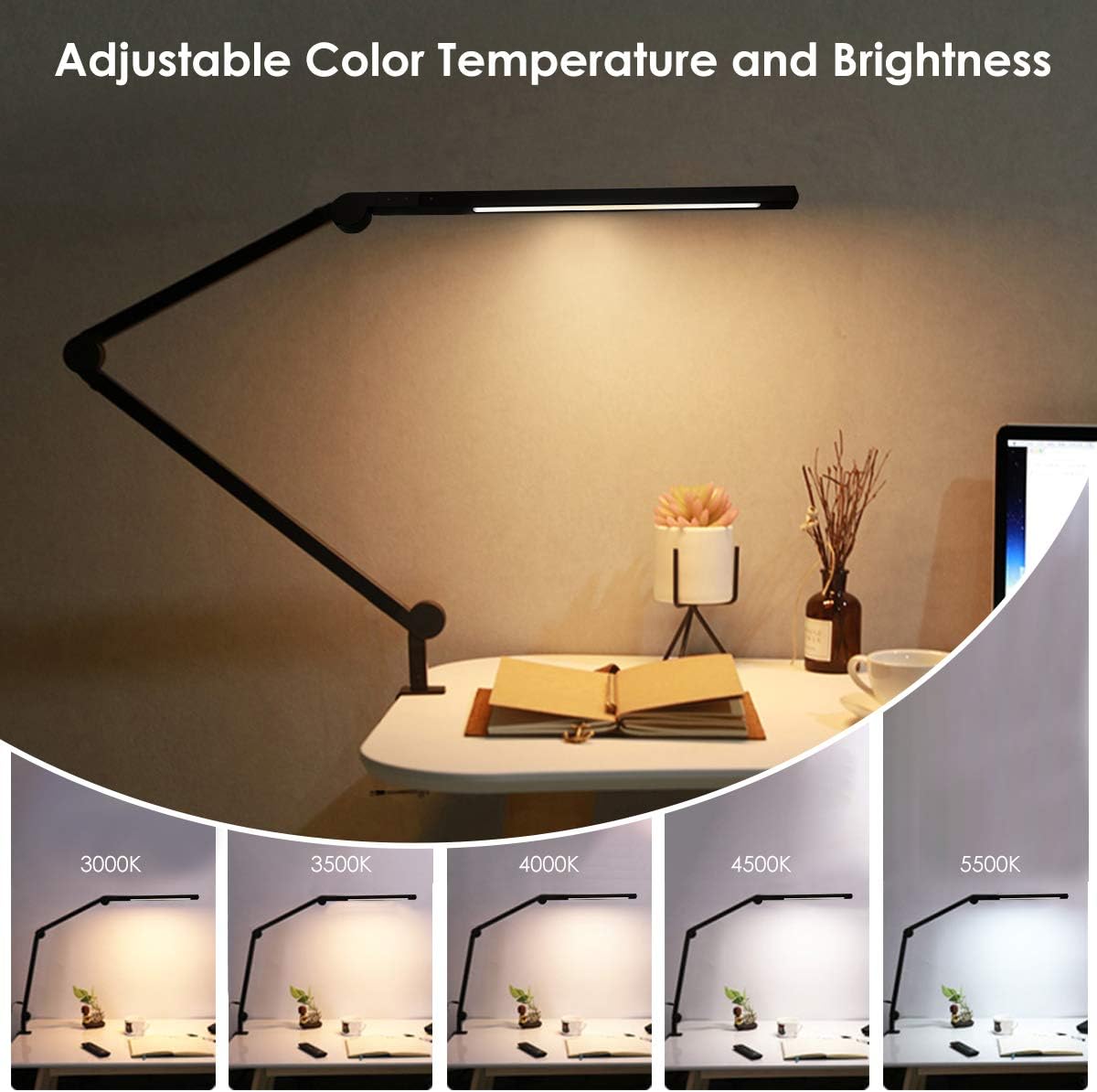 Clamp Swing Arm Dimmable Desk Lamp A545125