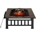 32 Multifunctional Square Metal Fire Pit Table Q602164