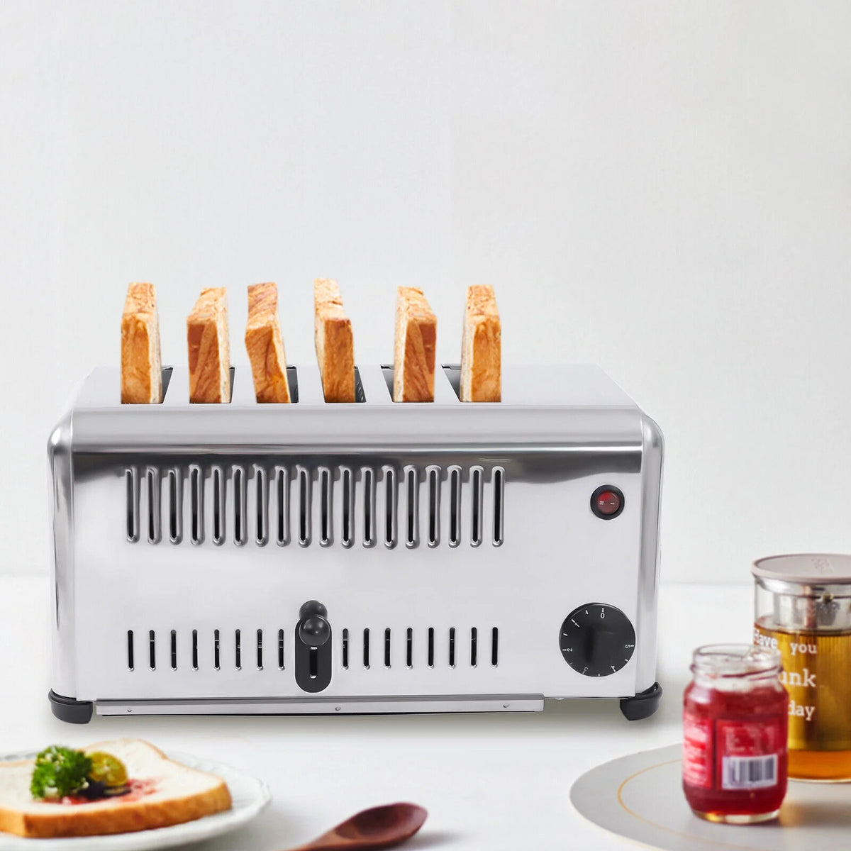 6 Slices Pop-Up Electric Stainless Steel Toaster L18949