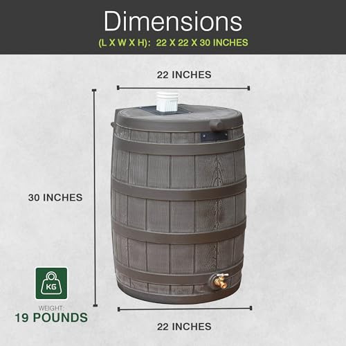50 Gallon Green Rain Barrel (3 Pack) U96003