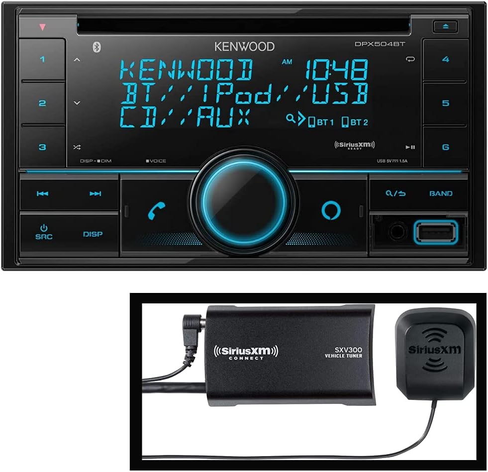 Double DIN CD Receiver Bluetooth Car Stereo with Variable-Color Display V69090