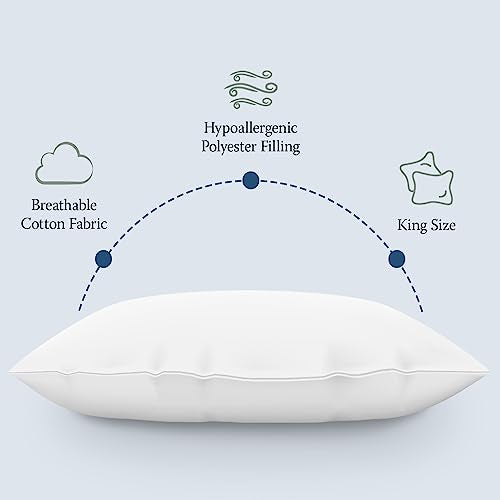 4-Pack Standard/Queen Jumbo Size Down Alternative Bed Pillows B200803