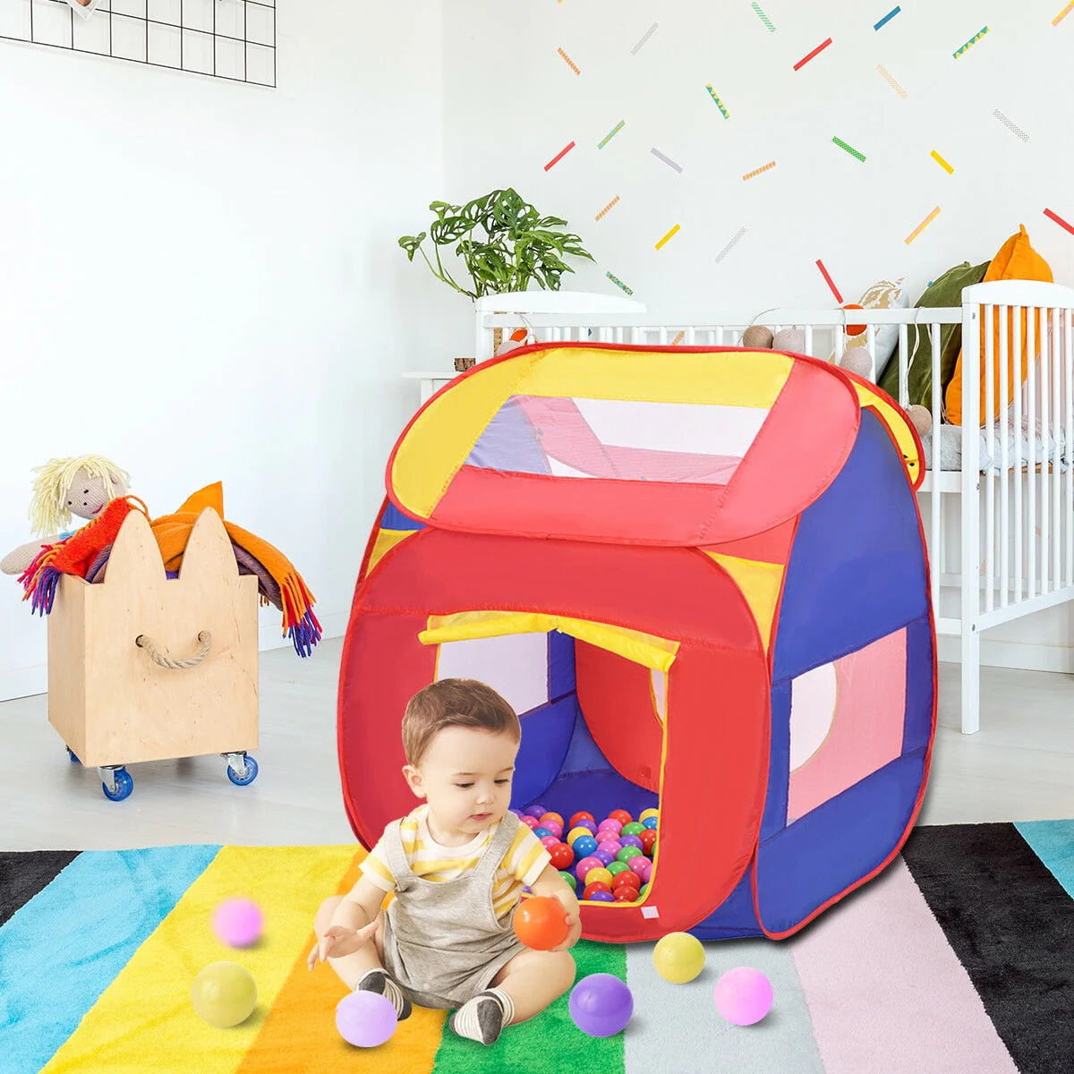 Portable Kid Play House Toy Tent with 100 Balls F97500
