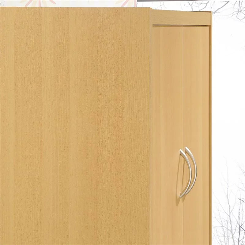 4 Door Kitchen Pantry with 4 Shelves in Beech W53941