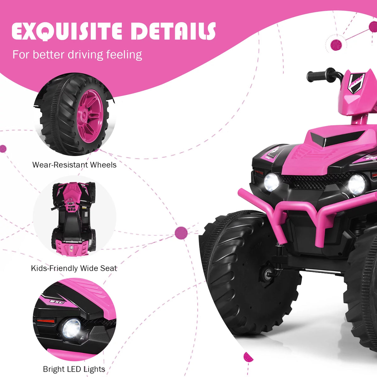 12V Electric Kids Ride On ATV 4-Wheeler Quad H301