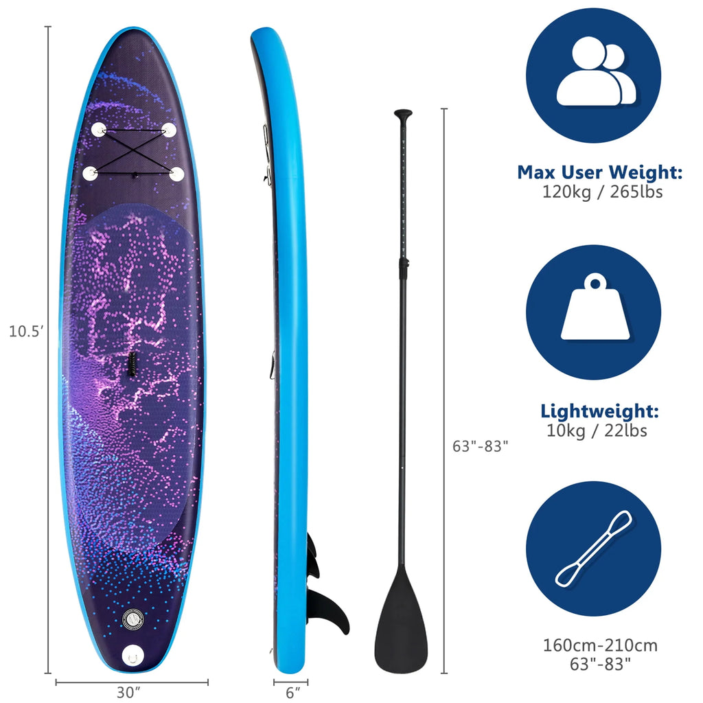 10.5 ft Inflatable Stand-Up Paddle Board Non-Slip Deck O4822