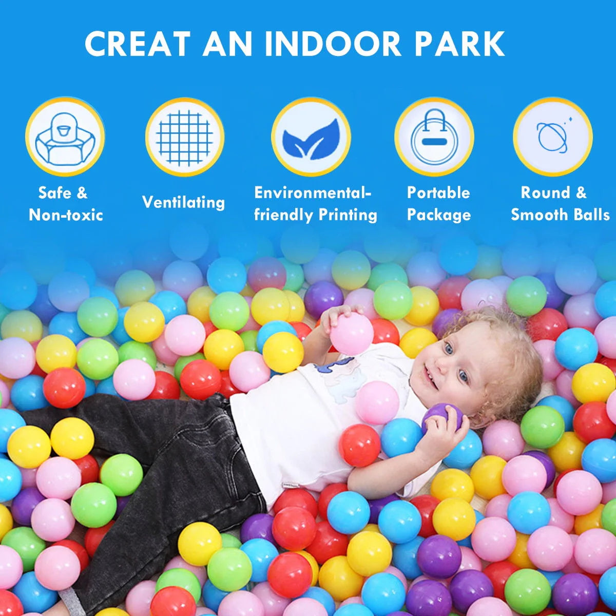 Portable Kid Play House Toy Tent with 100 Balls F97500