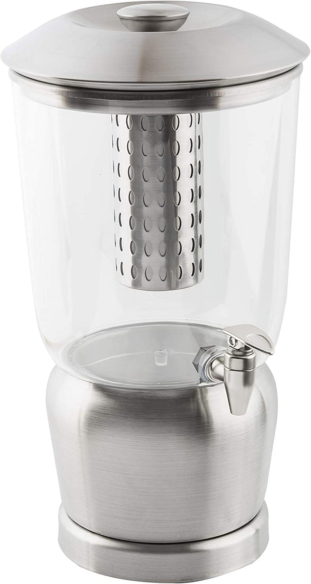 Gallon Drink Dispenser With Fruit Infuser & Stand, Tritan Stainless Steel E590921