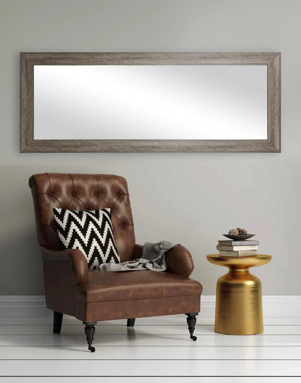 27 x 70 Rectangular Full Length Gray Mirror F98394