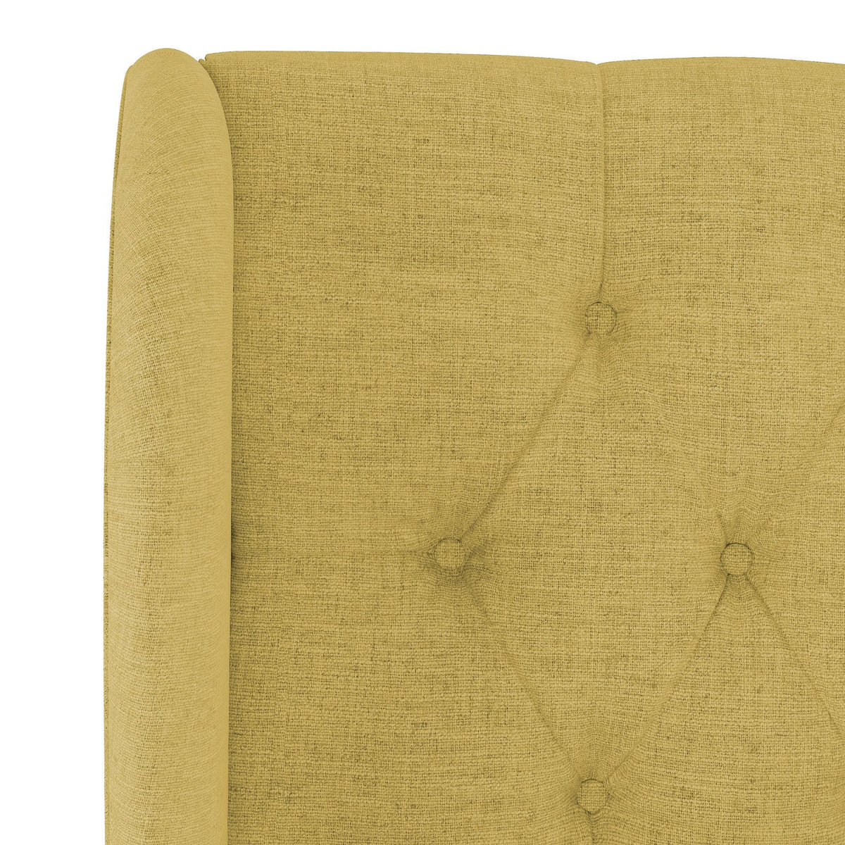 Golden Yellow Linen Tufted Wingback Headboard A217163