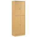 4 Door Kitchen Pantry with 4 Shelves in Beech W53941