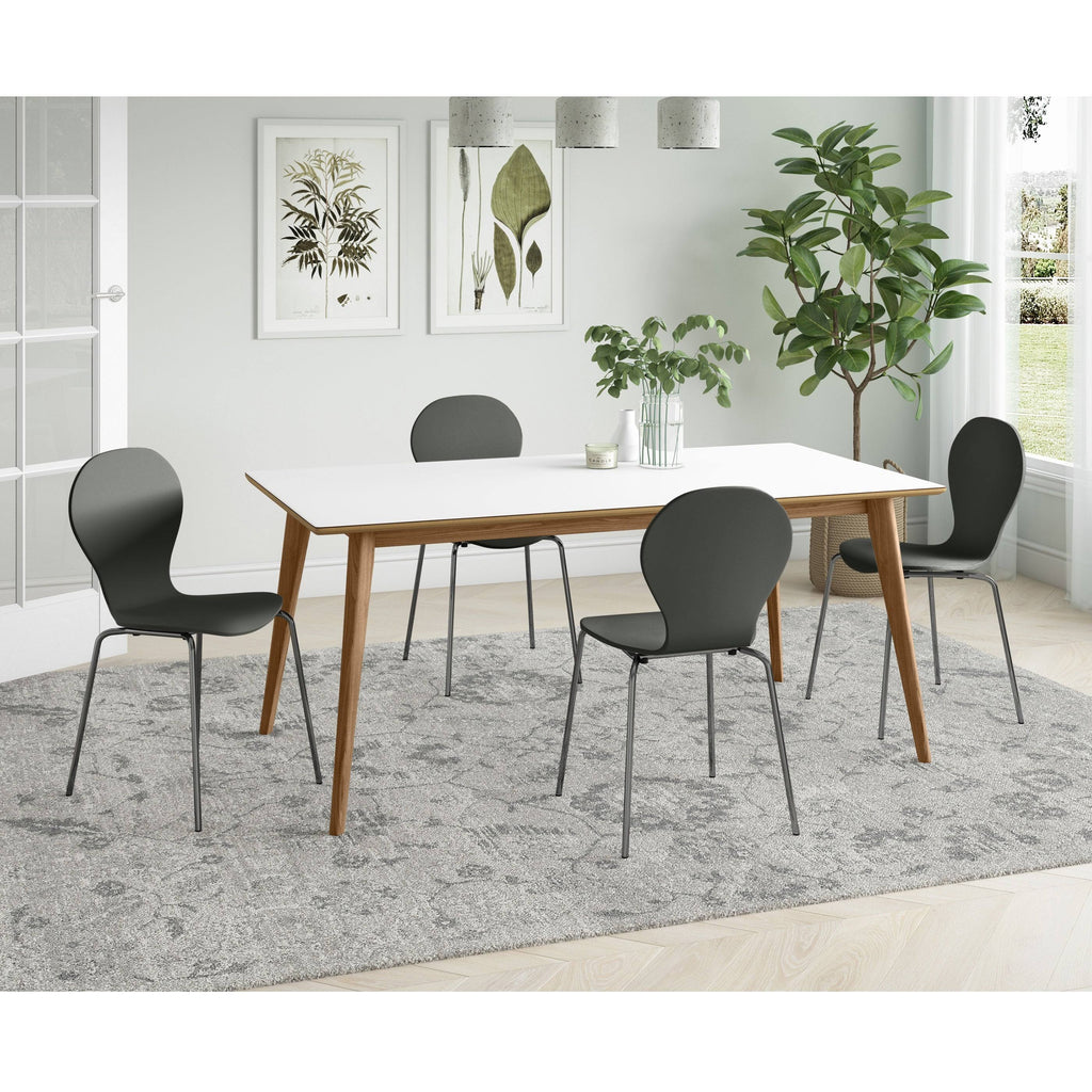 Blue Armless Dining Chair Set of 4 X414
