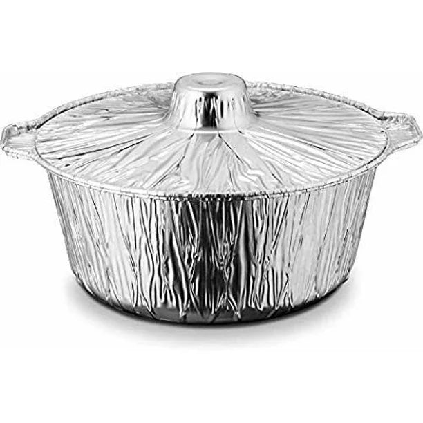 Disposable Aluminum Pot with Lid, Medium, Qty-2 S35153