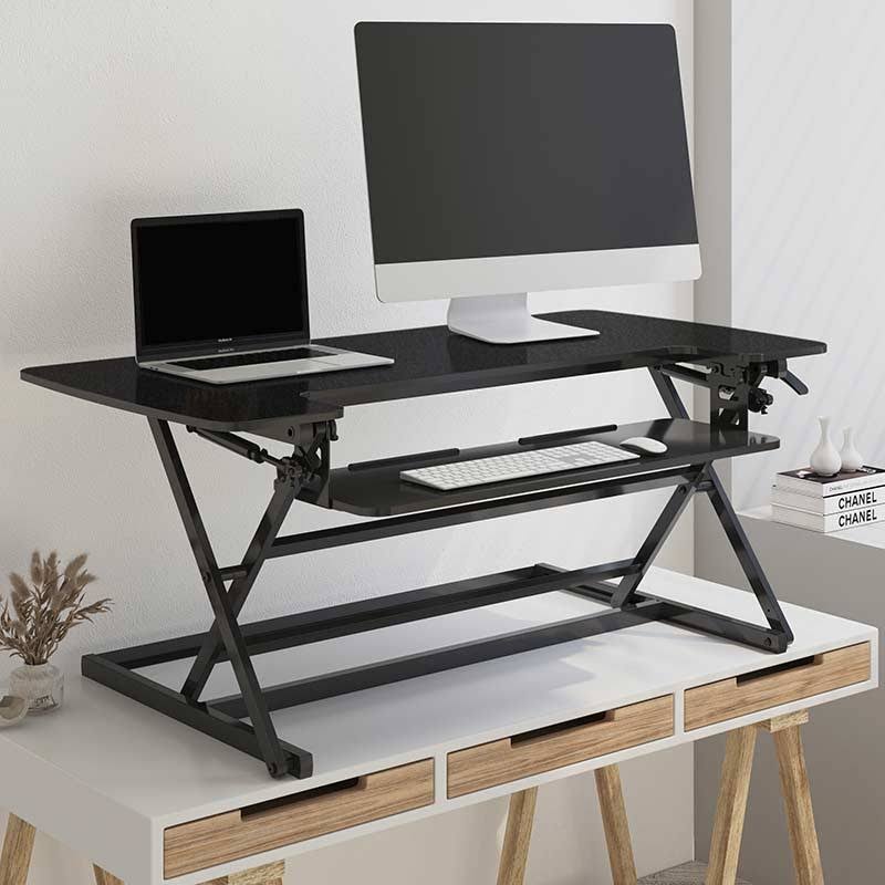 Standing Desk Converter with Height Adjustable Desk Riser K85374