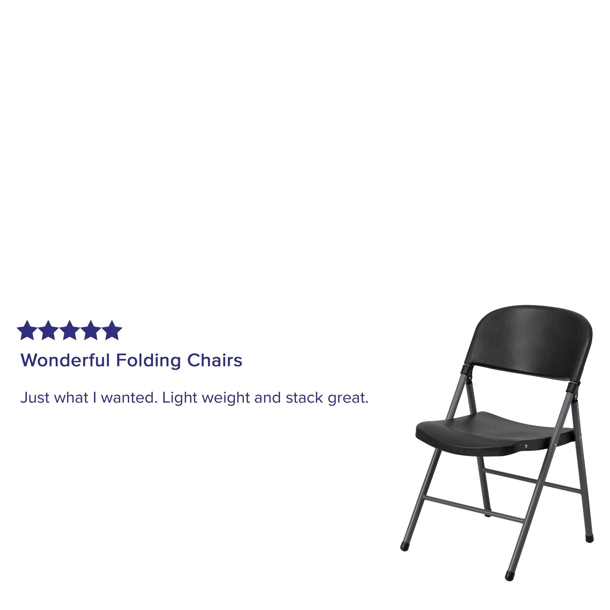 6 Pk 330 lb. Capacity Plastic Folding Chair S733797