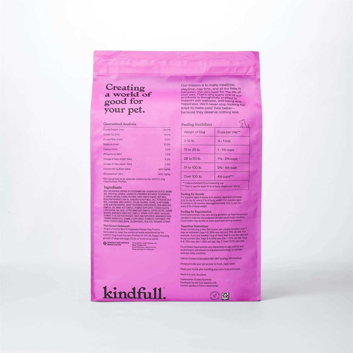 Beef and Vegetable Recipe Dry Dog Food E728