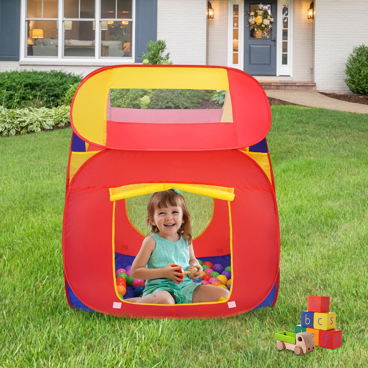 Portable Kid Play House Toy Tent with 100 Balls F97500