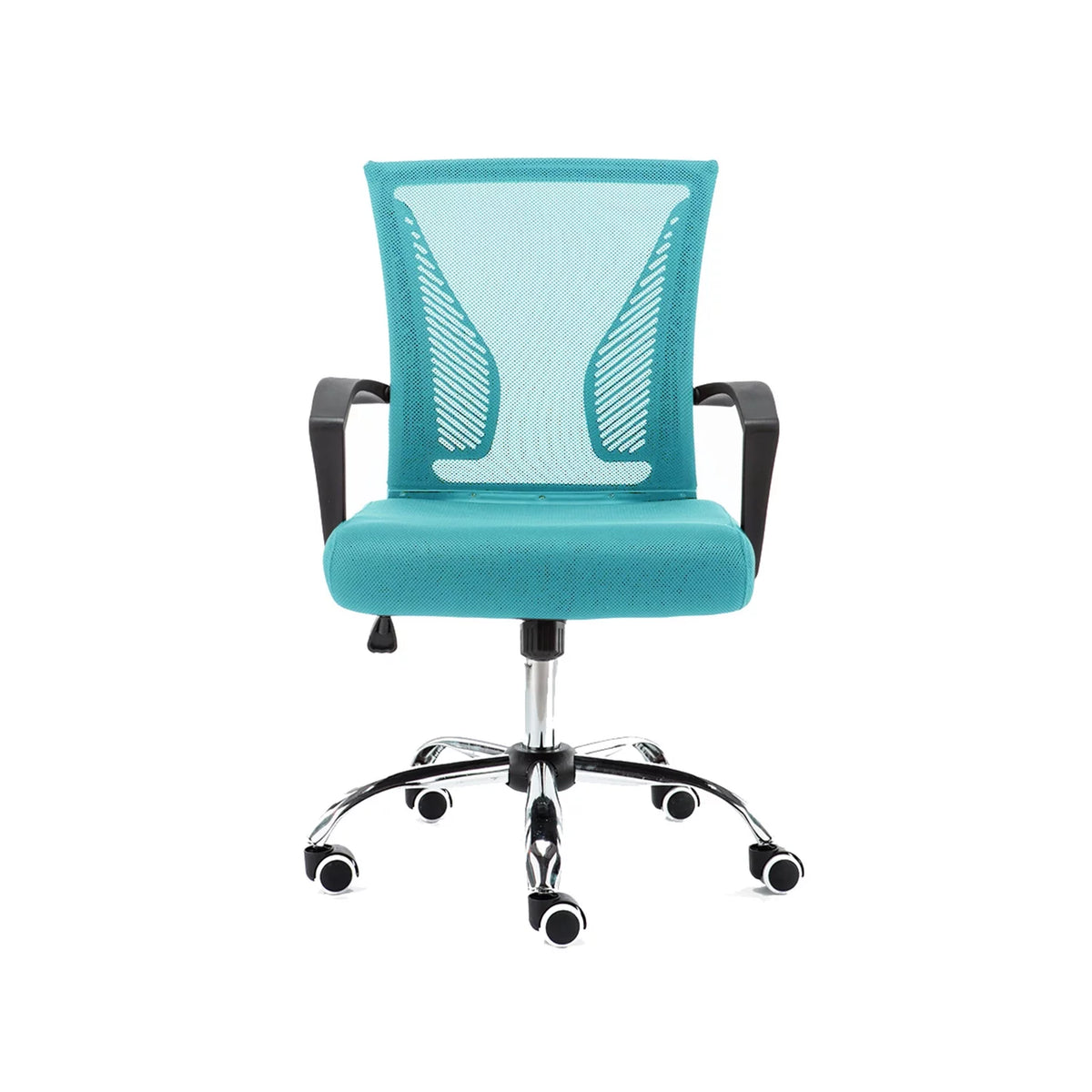 Black & Aqua Ergonomic Mesh Mid Back Office Chair X77735