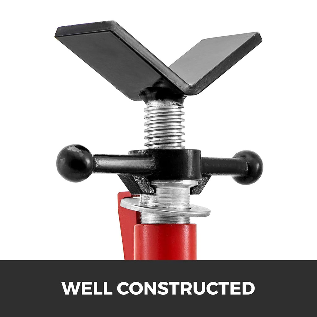 V Head Pipe Stand, Adjustable Height 24-42, 2500 lb. Load Capacity, Carbon Steel Y6498