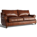 Antique 3 Seater Aged Leather Sofa W100