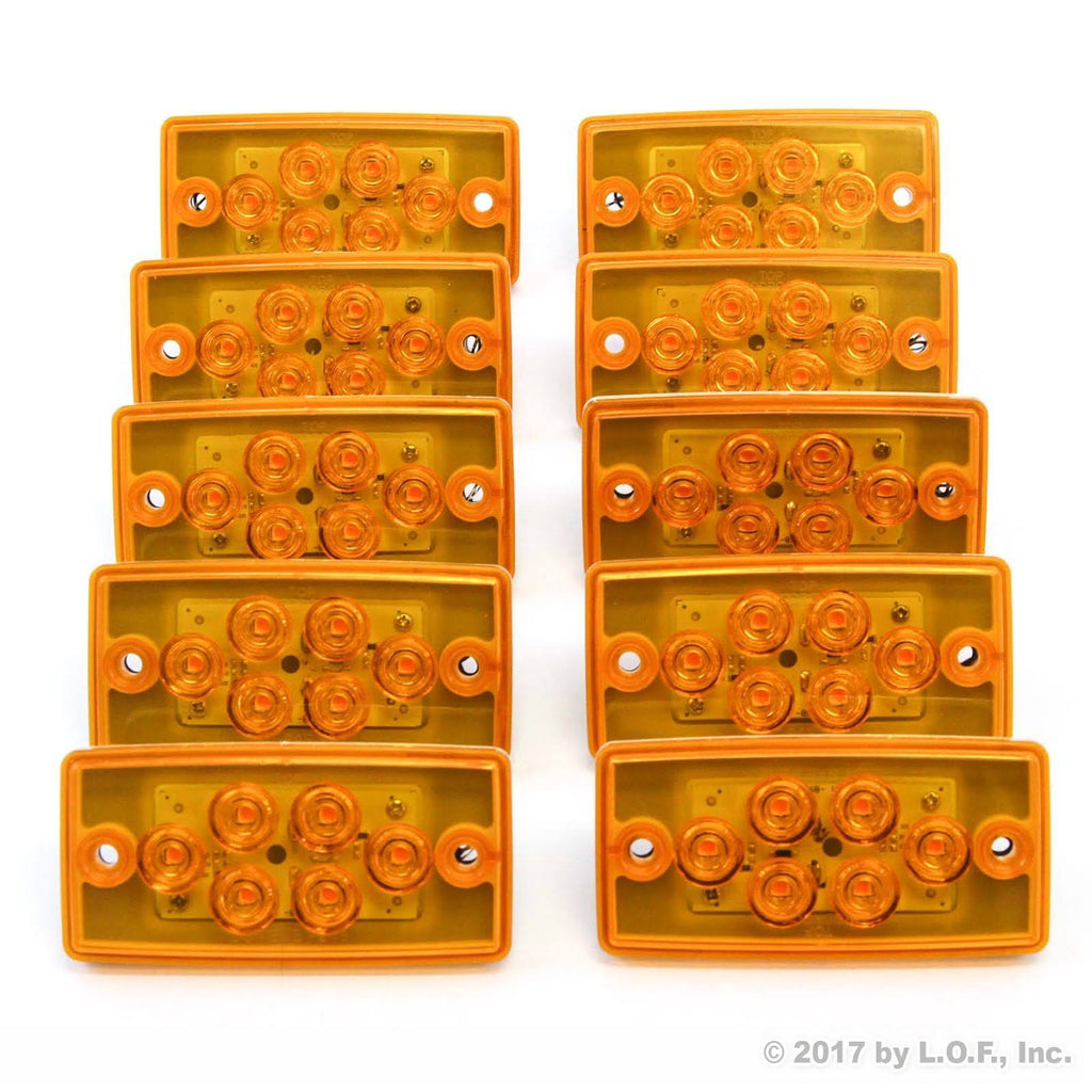 10 Sealed LED Amber Clearance Lights N92659