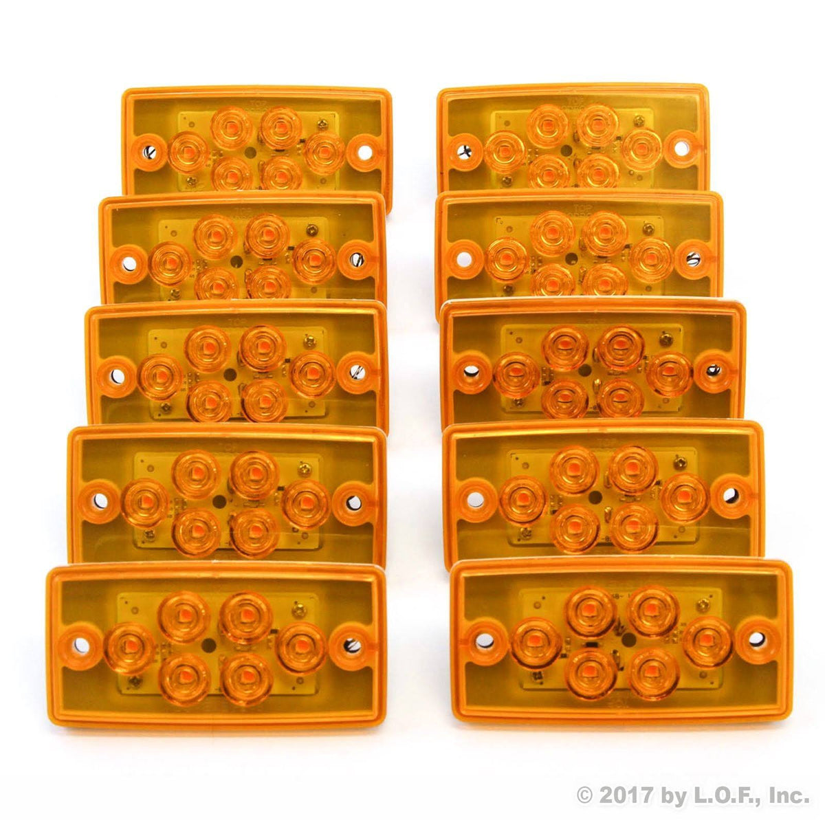 10 Sealed LED Amber Clearance Lights N92659