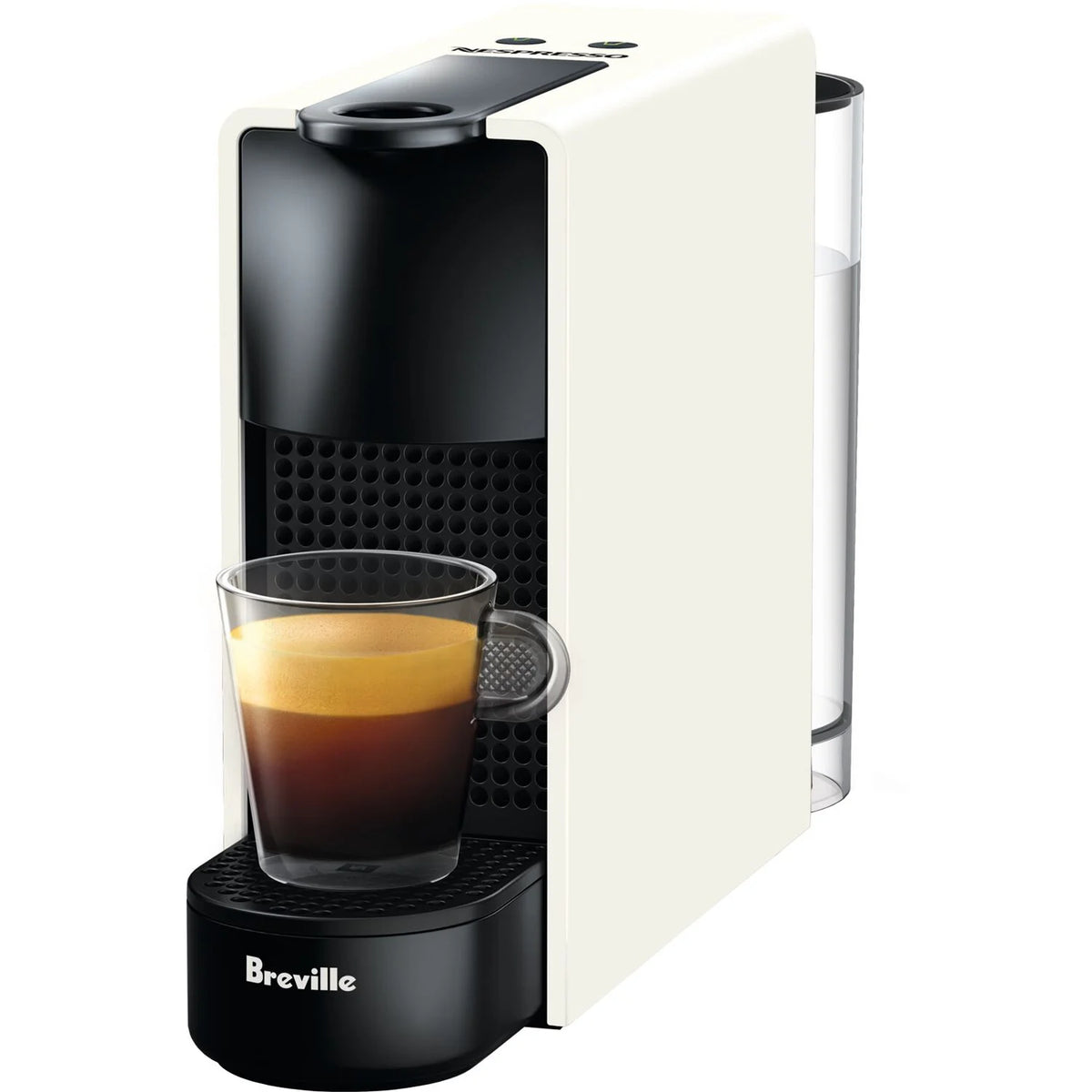 Nespresso Essenza Mini Single-Serve Machine in Pure White and Aeroccino Milk Frother in Black Q67758