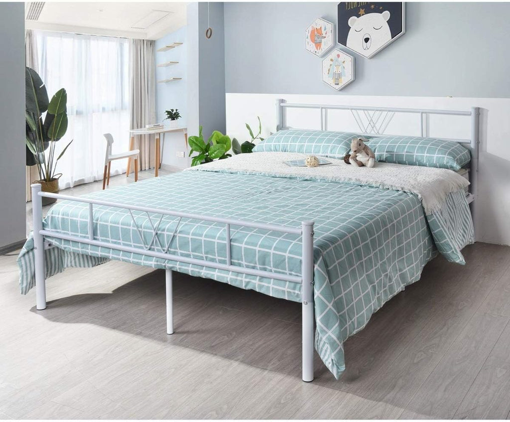 Metal Platform Bed Frame with Headboard and Footboard Twin Size Black T4564