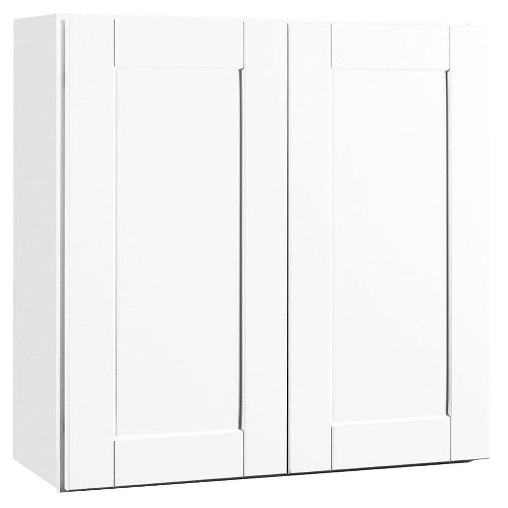 30x30x12 in. Shaker Wall Kitchen Cabinet in Satin White F454016