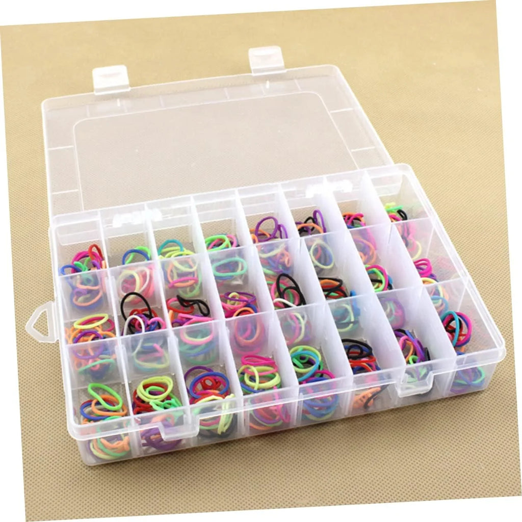 12 Pcs Clear Plastic Storage Box with Compartments G86201