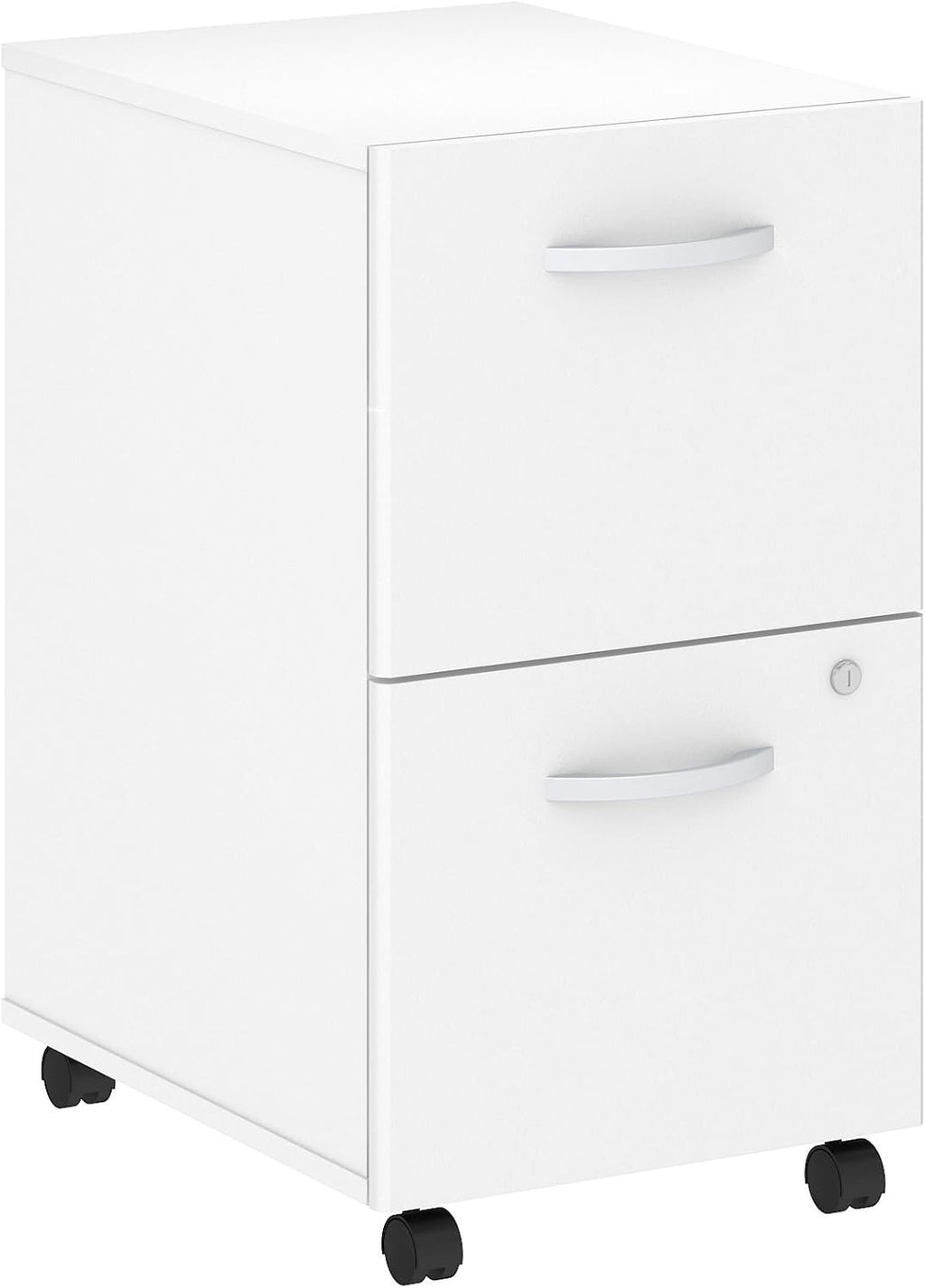 2 Drawer Mobile File Cabinet in White J9118