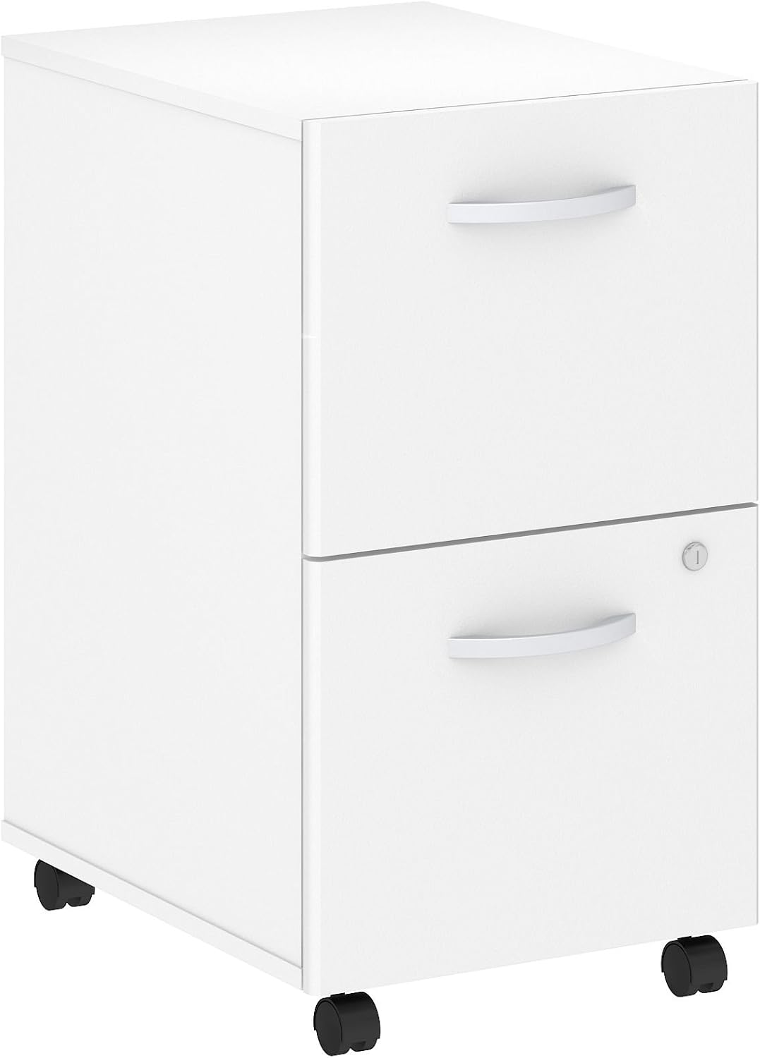2 Drawer Mobile File Cabinet in White J9118