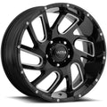 17x9 5x127 +10mm Black/Milled Wheel Rim C119149