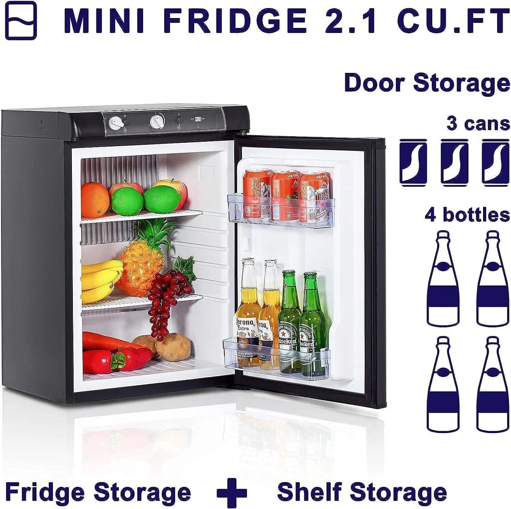2.1 Cu Ft Propane Gas RV Compact Refrigerator F548813