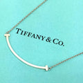 Tiffany T Smile Pendant Necklace AG925 Silver Q2940