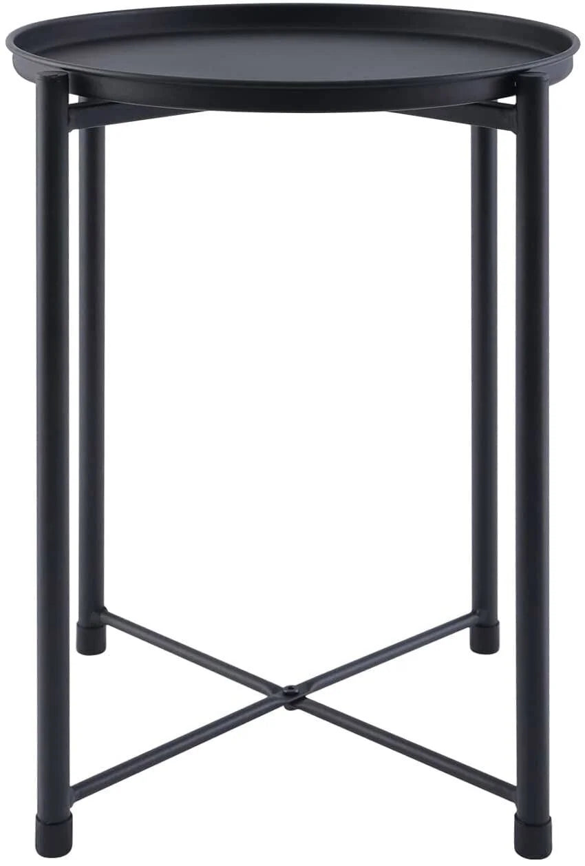 Black Metal Tray End Table A6146