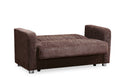 Dark Brown Chenille Loveseat N252