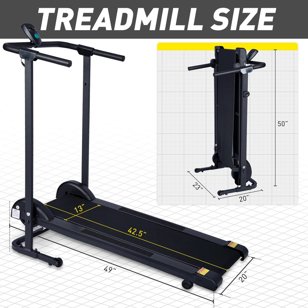 Manual Treadmill with 10° Incline Foldable Q416