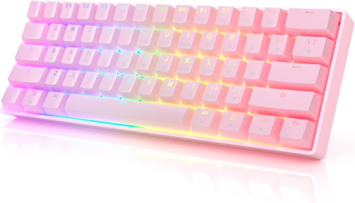 61 Keys Multi Color RGB Backlit Wired Mechanical Keyboard O4266