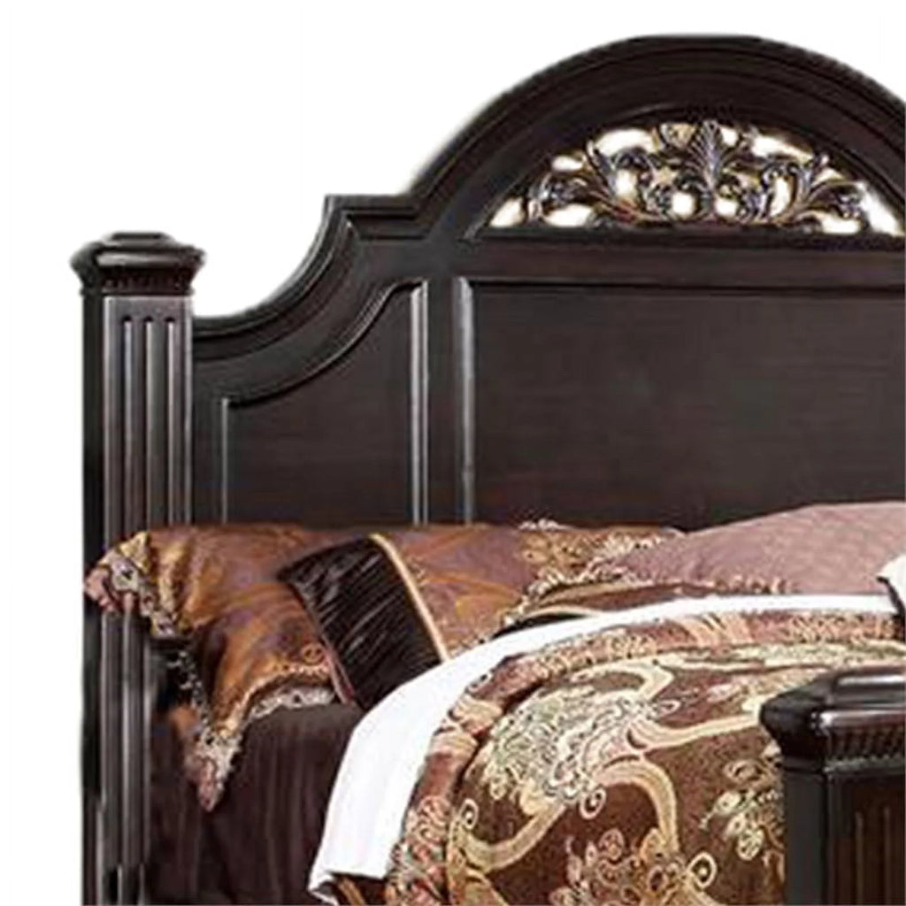 California King Wooden Bed with Bun Feet X780066