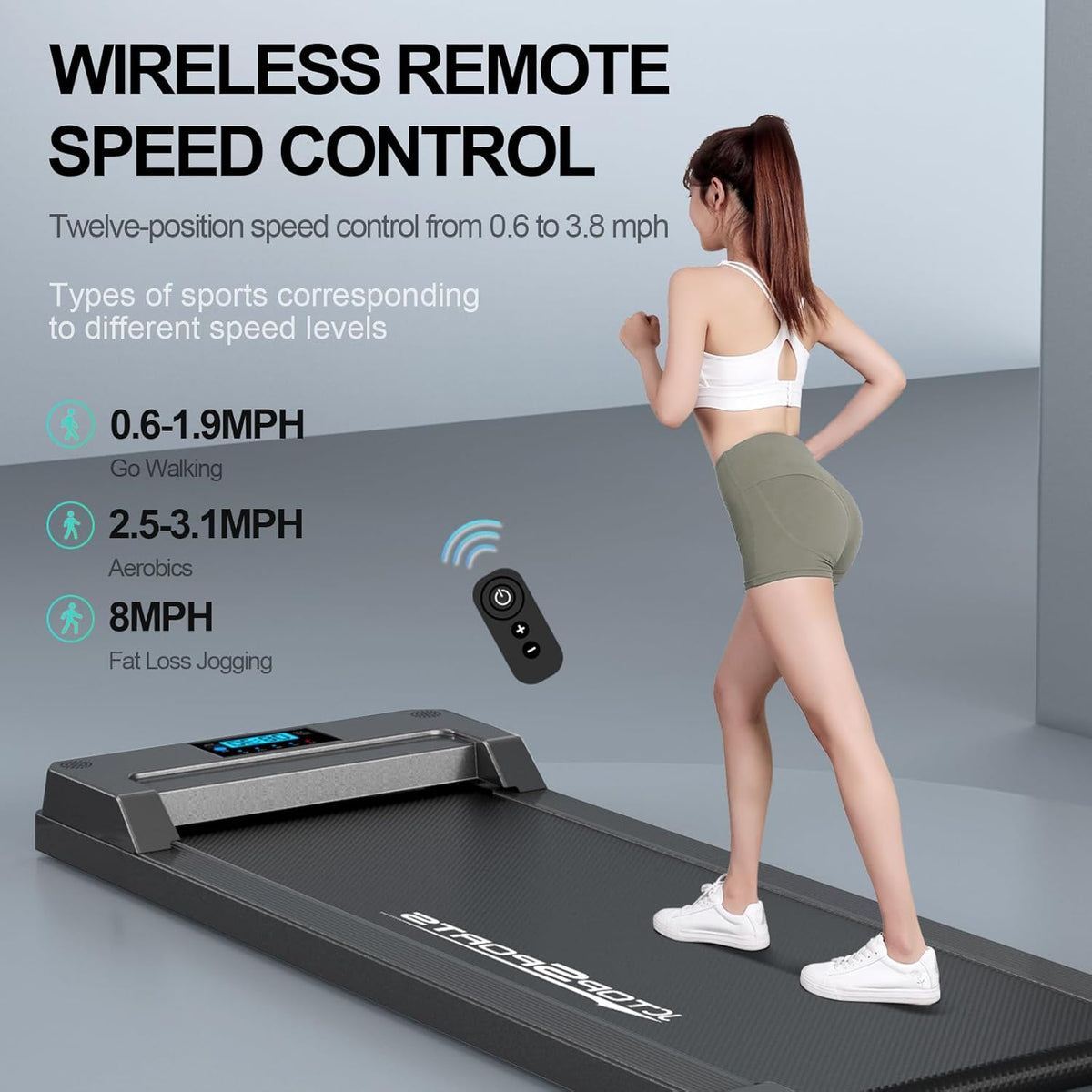2.5HP Portable Under Desk Treadmill with Remote Control K150