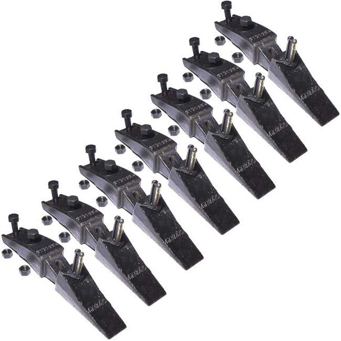 7 Bucket Teeth Assembly Bolt on Flush Mount Pin Skid Steer V74801