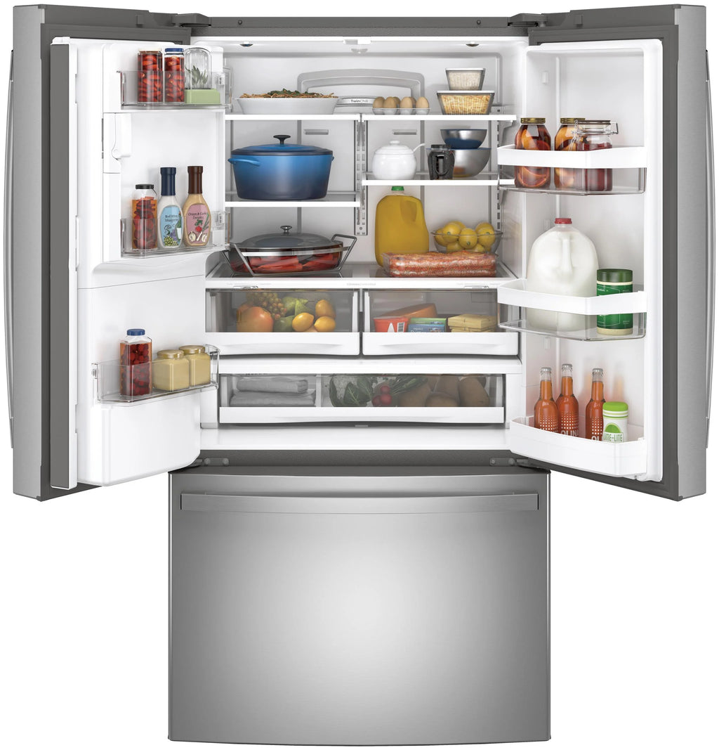 Stainless Steel French Door Freestanding Refrigerator W153