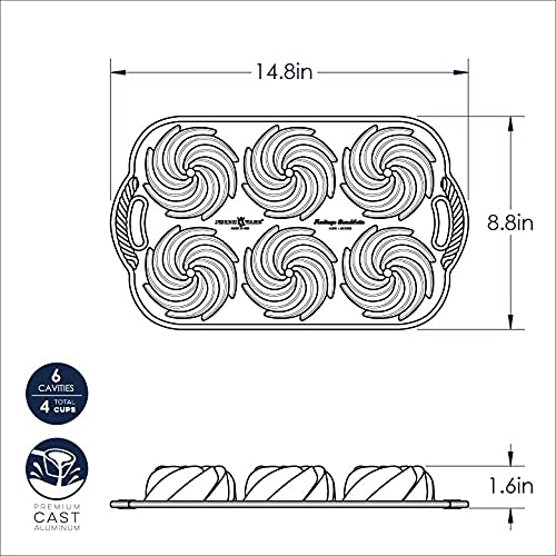 Silver Metallic Bundtlette Cake Pan A598792