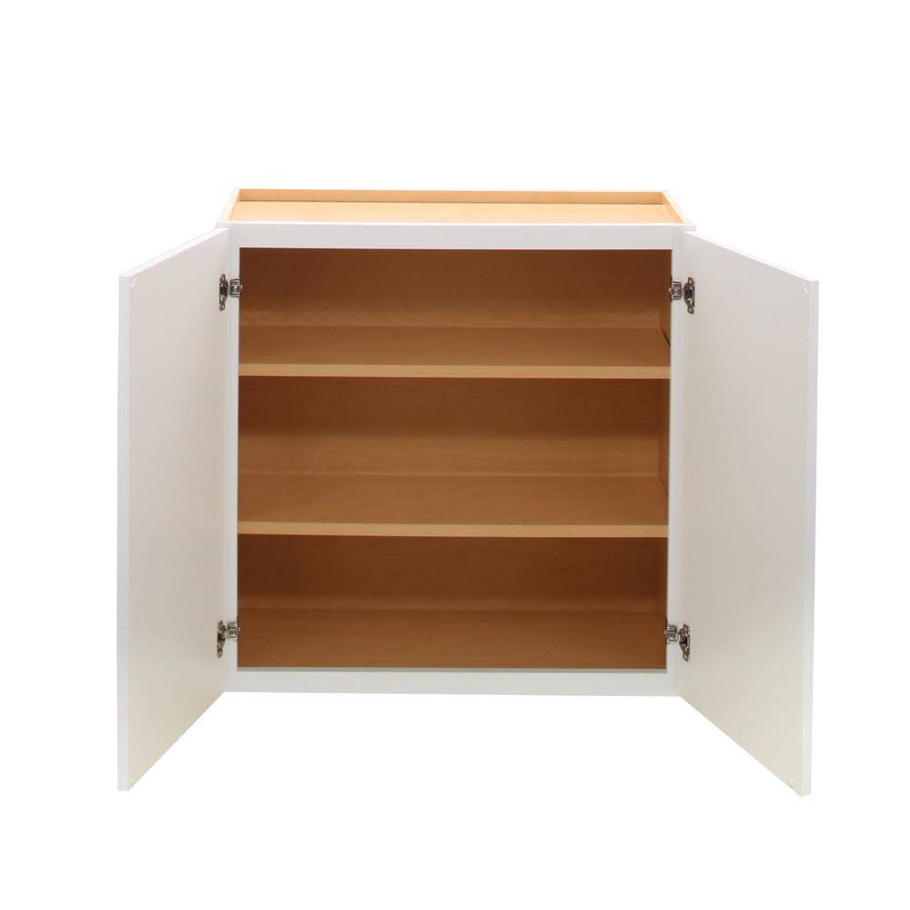30x30x12 in. Shaker Wall Kitchen Cabinet in Satin White F454016