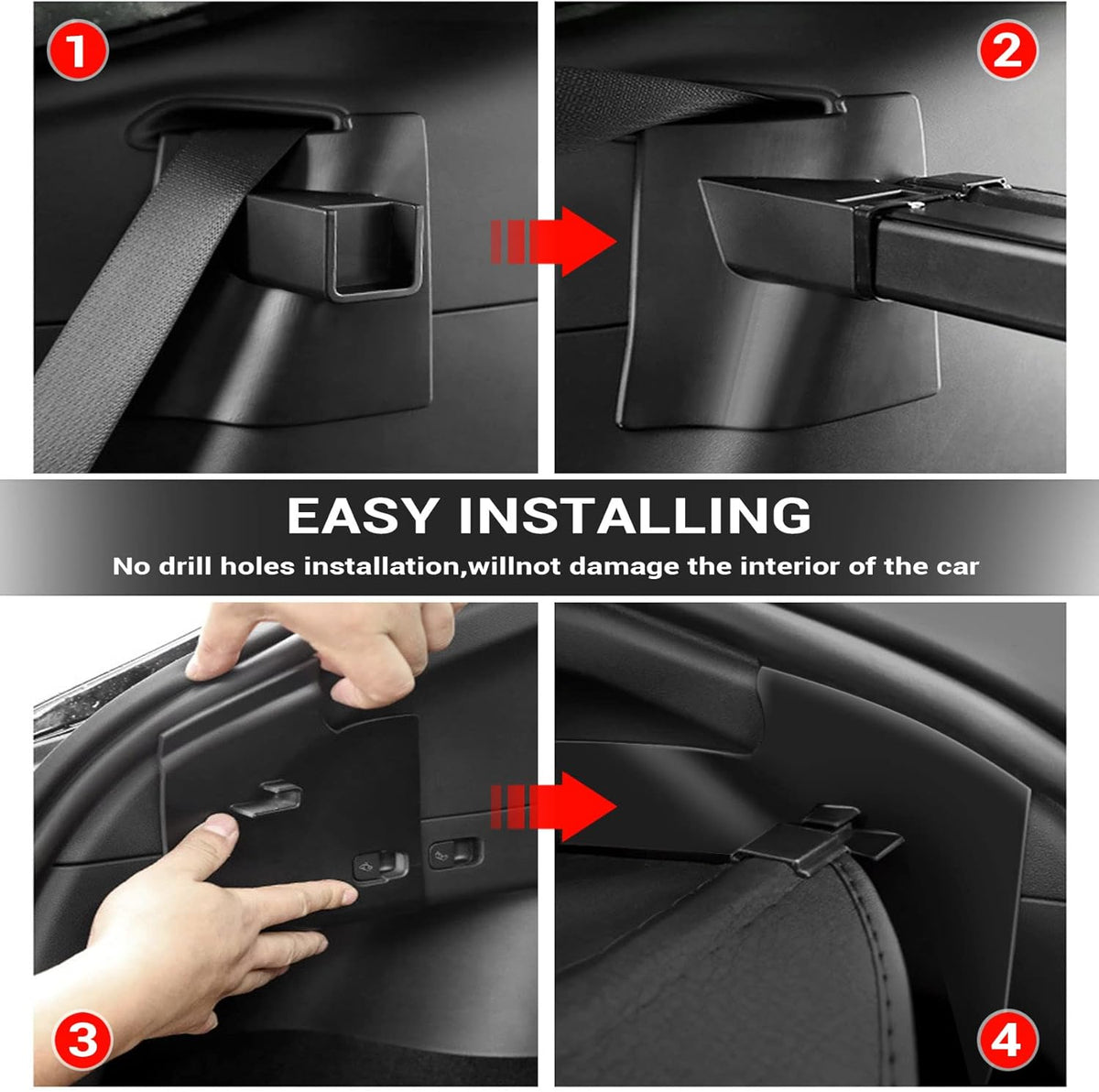 Waterproof Retractable Car Trunk Cover Pack of 2 D3528