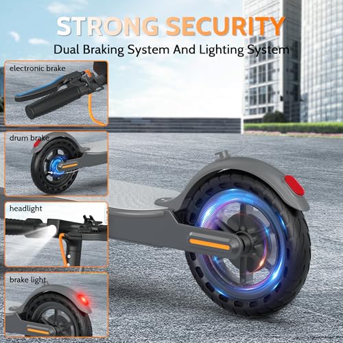 Electric Scooter with 350W Motor 16 Mph Top Speed 8.5'' Solid Tires K8897